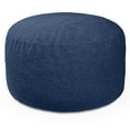 thumbnail image 2 of Jaxx Saxx Shearling Faux-Lamb 4 Ft Large Round Bean Bag, Indigo, 2 of 4