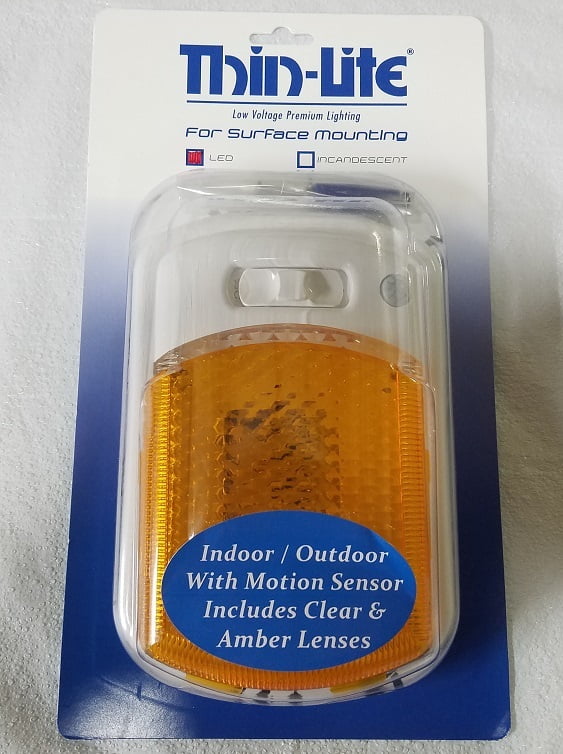Thin-Lite LED311-1ODS Motion Sensor Light - 12V DC Indoor/Outdoor LED Light With Amber/Clear Lens