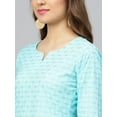thumbnail image 2 of Idalia Sky Blue And Baby Pink Khari Gold Print Kurta Set With Dupatta, 2 of 5