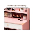 thumbnail image 3 of Tocador de Maquillaje con Luces,Tocador Moderno con Espejo LED,Tocador con 6 Cajones para Dormitorio y Baño,Tocador con Espejo para Niñas, Regalo para Mujeres (Rosa), 3 of 4