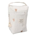 thumbnail image 4 of Bolsa para cochecito de bebé, bonita bolsa para pañales con patrón bordado acolchado, bolsa para pañales bordada, eficiencia maximizada, 4 of 8