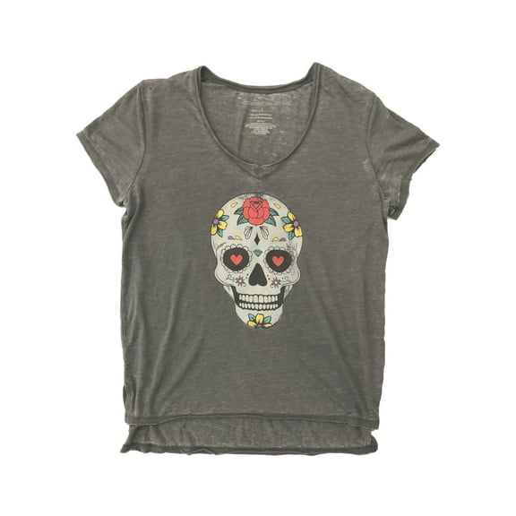 Womens Sugar Skull Day Of The Dead Halloween Dia De Muertos Holiday T-Shirt
