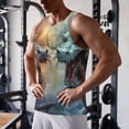 thumbnail image 5 of Pofeuu White And Red Storm Dragon Print Men's Workout Tank Tops Sleeveless Muscle Gym Shirt Quick Dry-3X-Large, 5 of 7
