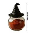 thumbnail image 2 of Witch-Themed Gothic Spice Jar, Glass Storage Jar with Iron Stand, Dark Style Kitchen Decor Canister, Unique Seasoning Holder for Home, Kitchen, Dining & Gothic Decor Use, 2 of 6
