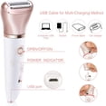 thumbnail image 3 of Electric Razor for Women, 2-in-1 Women Shaver Wet & Dry Painless Hair Removal Razor, Waterproof Body Hair Remover for Face Legs Underarms, Cordless Bikini Trimmer for Women with Detachable Head (Pink), 3 of 9