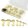 thumbnail image 6 of Dranite 130 Pcs Heavy Duty Picture Hanging Kit, Metal Hook and Nail Assortment for Frames, Mirrors, Wall Decor, Holds 10 to 100 lbs, Includes Sawtooth Hangers, D-Rings, J-Hooks, 6 of 11