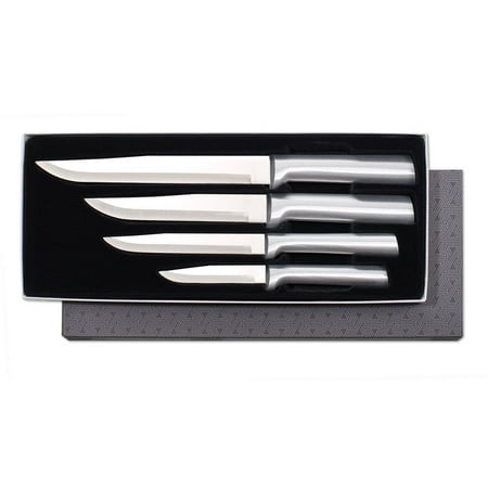 Rada Cutlery Wedding Register Knife Gift Set – 4 Stainless Steel Culinary Knives With Silver Aluminum