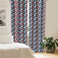 thumbnail image 2 of Ambesonne Fashion Curtains, Abstract Circles Geometric, Pair of 28"x95", Sea Blue Champagne and Ruby, 2 of 5