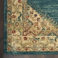 thumbnail image 4 of Nourison Traditional Vintage TRV03 Teal/Beige/Red Indoor Area Rug - 7'10 X 9'10, 4 of 8