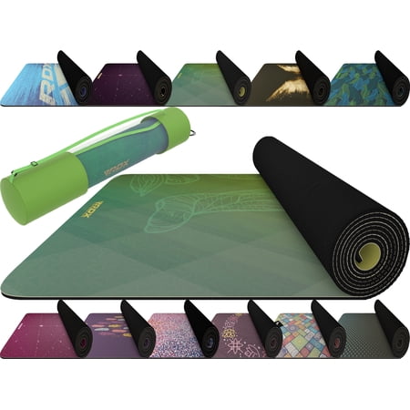 RDX Yoga Mat Natural Rubber with Carry bag and Strap, REACH ROHS Certified, 6mm Thick PU Eco Friendly Non Slip Mats, Men Women Home Gym Fitness Stretching Workout Pilates Aerobic Planks, 183x61x0.6CM