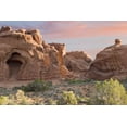 thumbnail image 2 of Paulson, Don 32x23 Gold Ornate Wood Framed with Double Matting Museum Art Print Titled - UT, Arches NP Windows Section and cave opening, 2 of 4