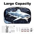 thumbnail image 3 of Shark Oxford Fabric Waterproof Digital Bag Cable Organizer Travel Small Holder for Charger, Hard Drive - 5.9x9.44x3.14 in., 3 of 6