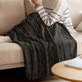 thumbnail image 4 of Throw Blanket for Couch Black Stripes Soft Fleece Flannel Blankets Cozy Lightweight Blanket for Home Sofa Living Room Modern Geometric Art Bed Throws 30" x 40", 4 of 9