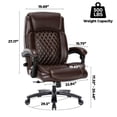 thumbnail image 7 of Big and Tall 500LBS Office Chair, Adjustable Lumbar Support Heavy Duty, Metal Base Quiet Rubber Wheels High Back, Large Executive Computer Desk Swivel Chair, Ergonomic Design for Back Pain, Black, 7 of 7