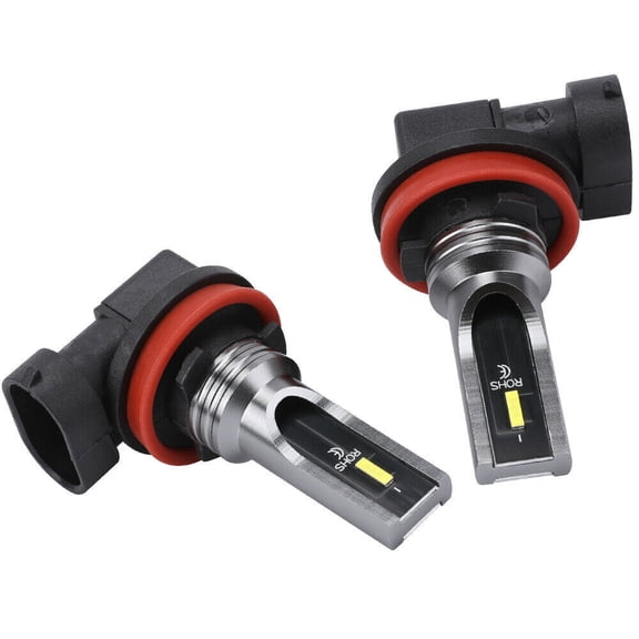 Pair H11 LED Headlight Kit 6000K White Fog Light Bulbs Bright High or Low Beam