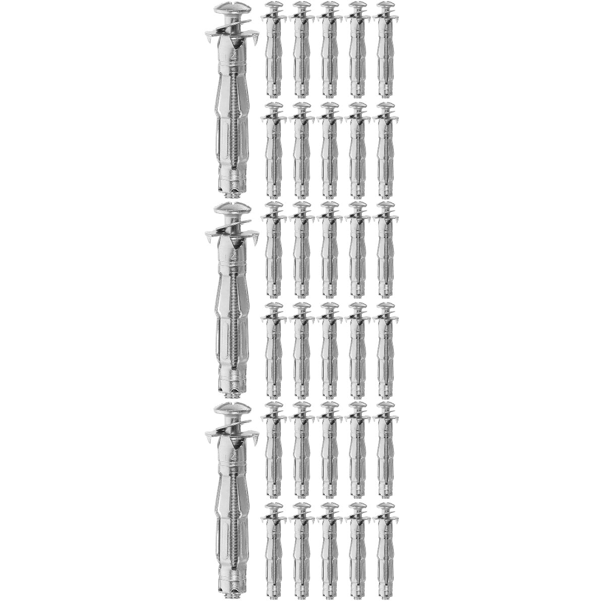 EXHUMKY 75-Pack Galvanized Steel Hollow Wall Anchors for Drywall and Plaster Repair, Heavy Duty Fastening Hardware