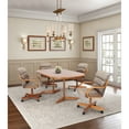 thumbnail image 2 of Caster Chair Company 5-Piece 42x[54/72] Caster Dining Set Wood Edge Laminate Table Top & Tawny Chairs, 2 of 13