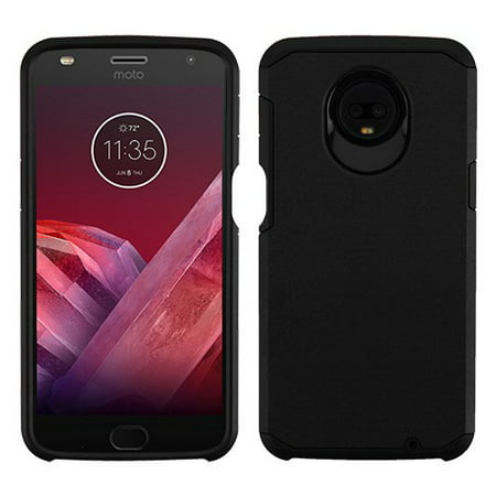 Motorola Moto Z3, Z3 Play - Phone Case Protective Shockproof Hybrid Rubber Rugged Cover Black Slim Case for Motorola Moto Z3, Z3