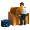 KidKraft Limited Edition Wooden Toy Box and Bench with Handles, Honey