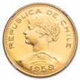 thumbnail image 2 of 1959 Chile Gold 100 Pesos MS-62 NGC, 2 of 3