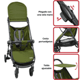 thumbnail image 3 of Carriola para Bebé Ligera Plegable Ruedas de Goma Cinturón 5 Puntos Toldo Apta desde 12 Meses Hasta 16 kg - Verde, 3 of 7