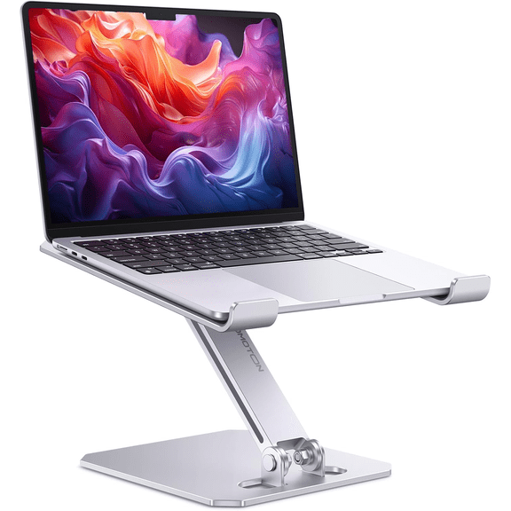 OMOTON Ergonomic Foldable Aluminum Laptop Stand with Heat Vent, Portable Riser for MacBook Air/Pro, Laptops 10-16" Notebooks