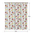 thumbnail image 5 of Pioneer Flower Floral Print Pattern Shower Curtain 72"x84", Bathroom Decorative Shower Curtain Set with 12 Hooks, Waterproof Washable, 5 of 6