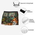thumbnail image 3 of Wukai Fox Bathtub Floral Art Print Men’s Underwear Breathable Boxer Brief for Men,&nbsp;Moisture Wicking & Breathable-Large, 3 of 5