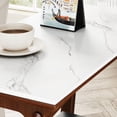 thumbnail image 3 of High-Quality Slim Side Table with Storage & Vintage Charm Retro reddish brown narrow slate side table fits small spaces. Sturdy MDF & rock plate., 3 of 8