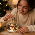 thumbnail image 4 of DefiDgd Lighted Clear Acrylic Christmas Ball Ornament,3D Miniature Snowy Winter Scene Hanging Bauble With Gold Cap for Xmas Tree Holiday Home Decor,Gift, 4 of 7
