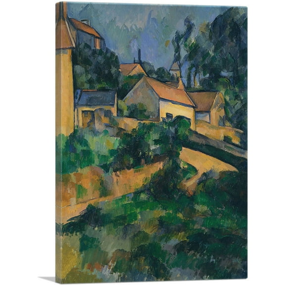 ARTCANVAS Turning Road at Montgeroult 1898 Canvas Art Print by Paul Cezanne - Size: 26" x 18" (0.75" Deep)