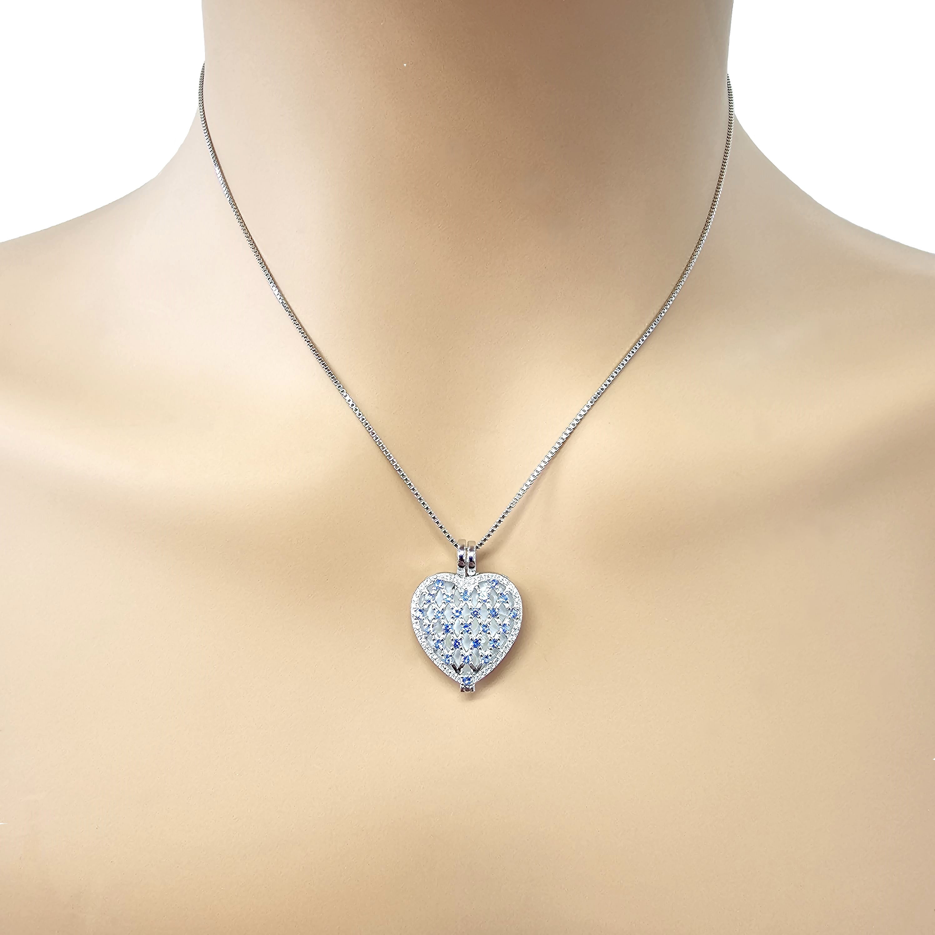 Nana Heart of Hearts Birthstone Locket Mother Female Adult Pendant, Yellow - December Stone 5