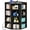 Black, variant on Homieasy 5-Tier Corner Cabinet with Power Outlets & 12 Storage Cubes - Wooden L-Shaped Bookshelf, Toy Organizer for Home Office, Bedroom, Living Room,White