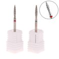 thumbnail image 1 of 2Pcs Flame Cuticle Drill Bit Set for Russian Manicure Safety Diamond Nail Drill Bit 3/32 Electric Cuticle Remover Bit, 1 of 4