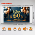 thumbnail image 5 of LUUFILx Cheers to 60 Years Party Supplies Backdrop Balloon Decor Banners Birthday Celebration Anniversary Decorations Photography Props Event Background, 5 of 8