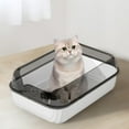 thumbnail image 6 of YWMJZEU Cat Litter Box Anti Splash High Sided Supplies Cat Bedpan Scatter Shield Easy to White, 6 of 9