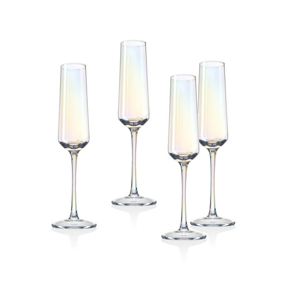 Godinger Monterey Champagne Flute Beverage Glass Cup  Set of 4