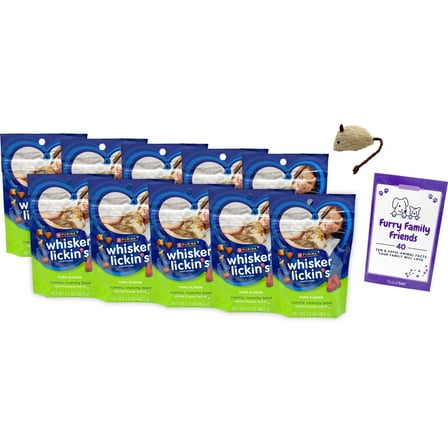 Purina Whisker Lickin's Crunchy Tuna Cat Treats - 10 Count | MerlinsMart Zine | Catnip Toy