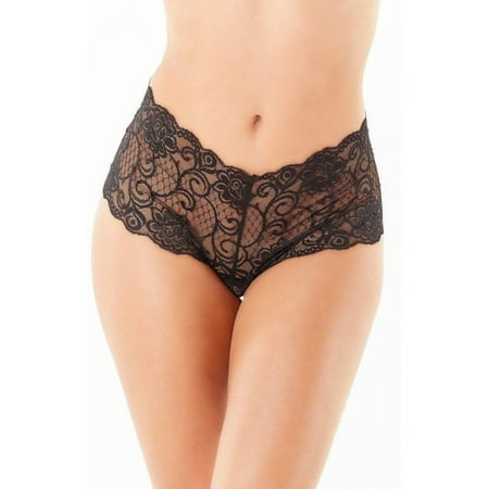 Yandy Crotchless Lace Boyshort Panty