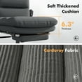 thumbnail image 5 of Ninecer Ergonomic Reclining Office Chair with Footrest, Adjustable Swivel Base, Headrest, Lumbar Support, Black, 5 of 8