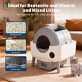thumbnail image 3 of Automatic Self-Cleaning Cat Litter Box – Large Capacity, App Control, Multiple Safety Protection, Includes 1 Roll Garbage Bags, Easy to Clean, 3 of 8