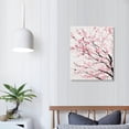 thumbnail image 4 of Nawypu Cherry Blossom Canvas Painting Pink Flower Pictures Watercolor Floral Posters Pink and White Wall Art Spring Art Prints Modern Flower Artwork Pink Canvas Wall Art for Living Room, 4 of 5