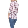 thumbnail image 3 of White Mark Women's Oakley Plaid Top, 3 of 4