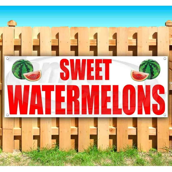 Sweet Watermelons 13 oz Vinyl Banner With Metal Grommets