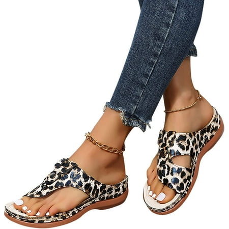 

Orthopedic Sandals for Women Women Walking Slippers with Arch Support Anti-Slip Breathable Sandal Flip Flop Vintage