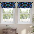 thumbnail image 2 of LALILO Kitchen Curtain Valance Colorful Tie Dye Boho Ink Rod Pocket Window Curtain 52"x 18" Set of 2, 2 of 5