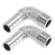 thumbnail image 1 of Ofertas Únicas 2 Pcs Accesorios de Manguera Barb para Aire Agua Aceite Gas Combustible Conector Macho de Acero Inoxidable BSPT de 3/8" 33/64" OD Tono Plateado Acero Inoxidable 304, 1 of 1