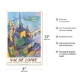 thumbnail image 2 of Loire Valley (Val De Loire) - French National Railway Company - Vintage Railroad Travel Poster by Jacques Ceria Despierre c.1963 - 8 x 12 inch Vintage Metal Tin Sign, 2 of 4
