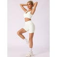 thumbnail image 5 of Unique Bargains Women's Ribbed Tank Bra and High Waist Knickers Workout Set S White, 5 of 6
