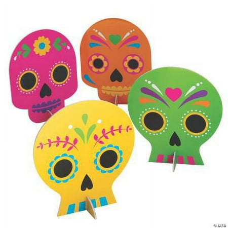 Sugar Skull Centerpieces, Cinco de Mayo, Party Decor, 4 Pieces